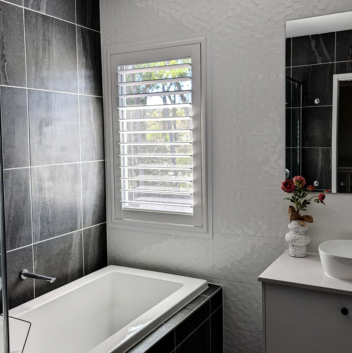 Invisible hinge shutters in a Brisbane home