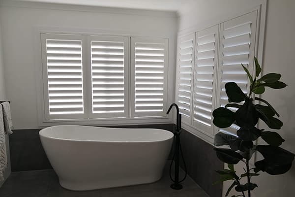 Custom-designed shutters in a Brisbane interior