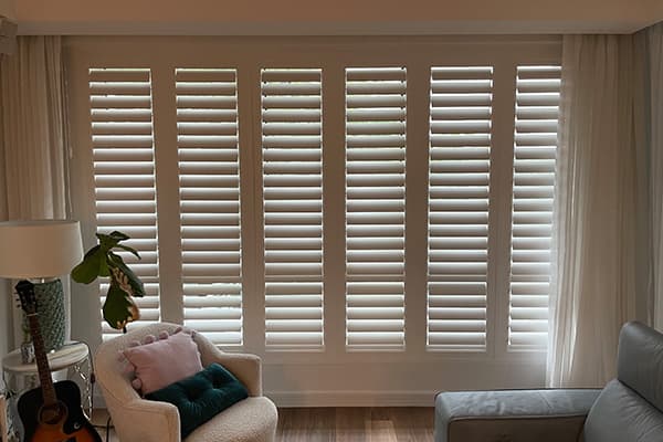 Outdoor shutters in a Brisbane patio